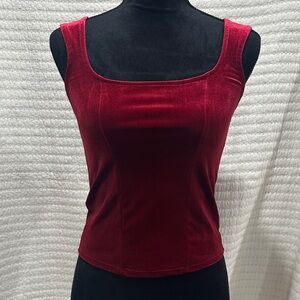 NWOT Old Navy Red Velvet Sleeveless Top
